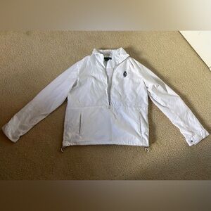 Ralph Lauren Active Wear White Half Zip-Up Windbreaker Jacket